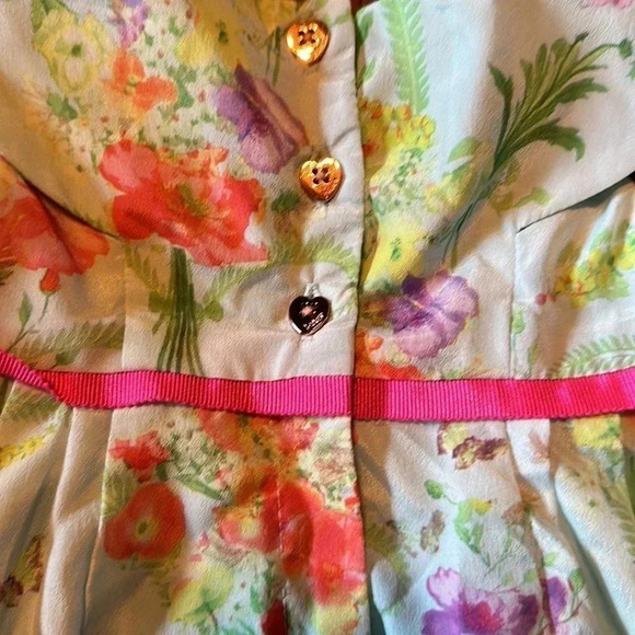 Baker Ted Baker Mint Green Floral Dress Size 0-3M - Picture 6 of 8